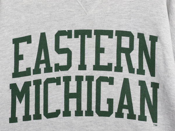 90s USA製 ラッセル 2段 カレッジ プリント スウェット メンズ レディース XL オールド トレーナー 裏起毛 前V クルーネック 大きいサイズ