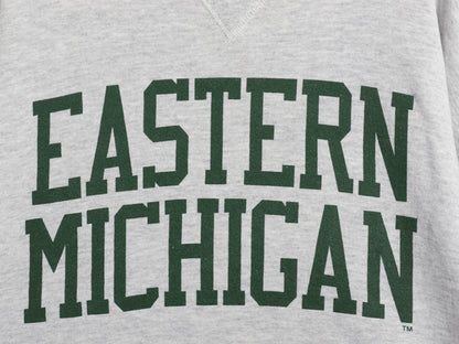 90s USA製 ラッセル 2段 カレッジ プリント スウェット メンズ レディース XL オールド トレーナー 裏起毛 前V クルーネック 大きいサイズ