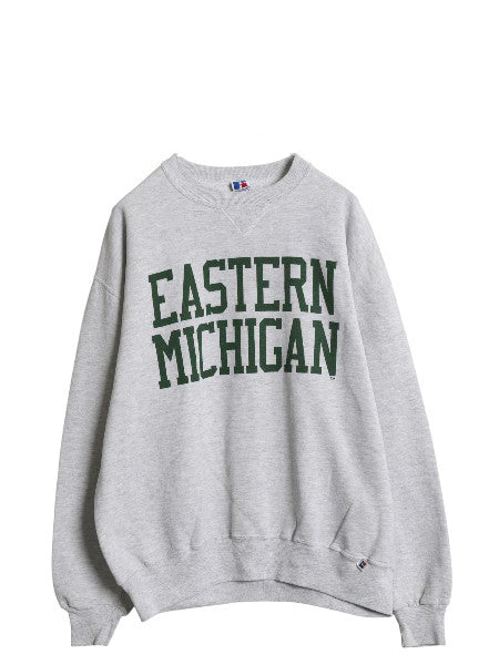 90s USA製 ラッセル 2段 カレッジ プリント スウェット メンズ レディース XL オールド トレーナー 裏起毛 前V クルーネック 大きいサイズ