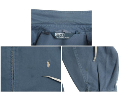 90s ポロ ラルフローレン スイングトップ ジャケット メンズ M / オールド コットン ブルゾン フルジップ ジャンパー ワンポイント ブルー