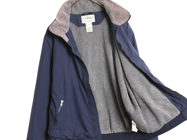 エルエルビーン ウォーム アップ ジャケット メンズ L / 中綿 アウトドア フリース ライナー付き ナイロン ブルゾン フルジップ ハイネック