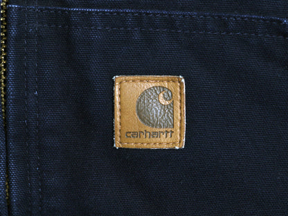 US企画 カーハート アクティブ ジャケット メンズ XL 古着 ワーク ダック パーカー 中綿 キルティング ライナー ブルゾン フルジップ 濃紺