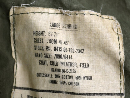 80s 米軍実物 US ARMY M-65 フィールド ジャケット LARGE REGULAR / 80年製 ヴィンテージ ミリタリー 軍物 3rd ブラス ブルゾン ジャンパー