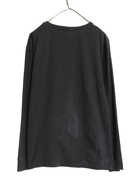 00s ポロ ラルフローレン 長袖 Tシャツ メンズ L 古着 オールド ワンポイント ポニー ロンT コットン カットソー シングルステッチ 無地 黒