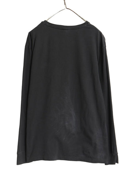 00s ポロ ラルフローレン 長袖 Tシャツ メンズ L 古着 オールド ワンポイント ポニー ロンT コットン カットソー シングルステッチ 無地 黒