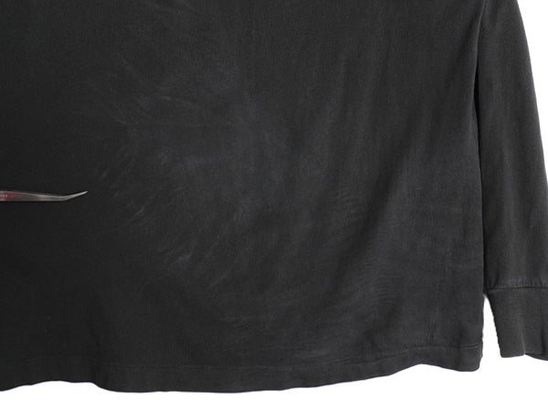 00s ポロ ラルフローレン 長袖 Tシャツ メンズ L 古着 オールド ワンポイント ポニー ロンT コットン カットソー シングルステッチ 無地 黒