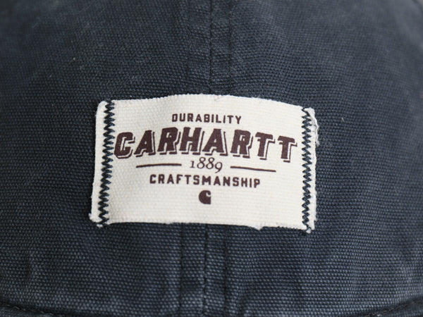 カーハート ロゴ 刺繍 メッシュ ベースボール キャップ フリーサイズ 古着 帽子 ワーク キャンバス ウォッシュ加工 ワンポイント ツートン