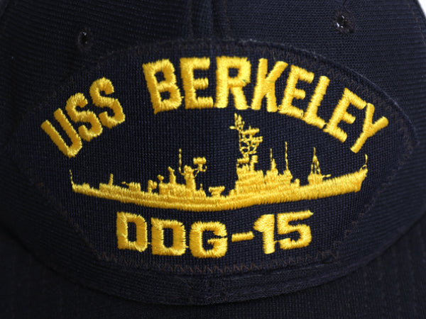 90s USA製 US NAVY ミリタリー ワッペン 刺繍 ベースボール キャップ フリーサイズ 帽子 オールド 軍物 トラッカー ハットミリタリー 濃紺