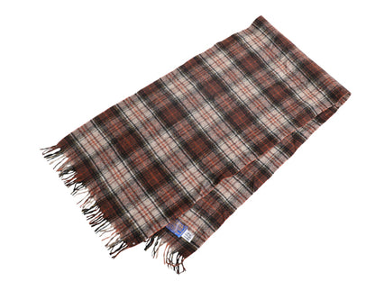 70s USA製 ペンドルトン フリンジ付き マフラー メンズ レディース / ヴィンテージ チェック ウール ストール 防寒 マルチカラー おすすめ