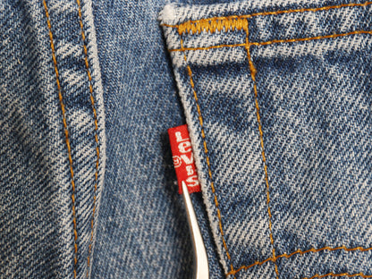80s USA製 リーバイス 505 デニム パンツ メンズ 33 33 ヴィンテージ スリム テーパード ストレート ジーンズ ジーパン ヒゲ アタリ 赤タブ