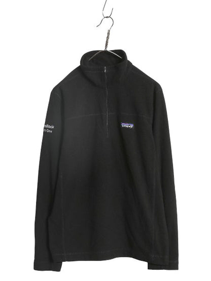 パタゴニア マイクロD ハーフジップ フリース プルオーバー メンズ S / 19年製 アウトドア ロンT 長袖 Tシャツ ハイネック ブラック 企業物