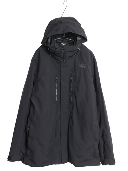 ノースフェイス ナイロン マウンテンパーカー ジャケット メンズ XL / DRYVENT 脱着 中綿 ライナー付き ジャンパー マンパ 大きいサイズ 黒