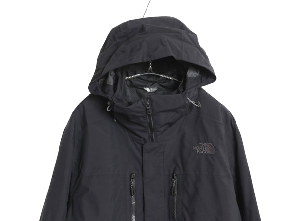ノースフェイス ナイロン マウンテンパーカー ジャケット メンズ XL / DRYVENT 脱着 中綿 ライナー付き ジャンパー マンパ 大きいサイズ 黒