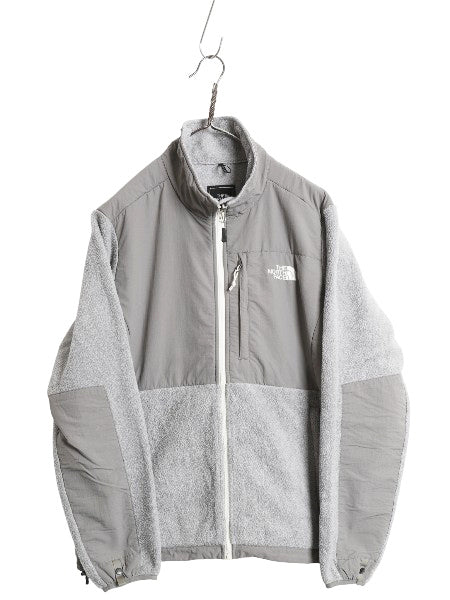 ノースフェイス デナリ ジャケット レディース L / アウトドア フリース ナイロン ブルゾン ジャンパー フルジップ ハイネック ツートン 灰