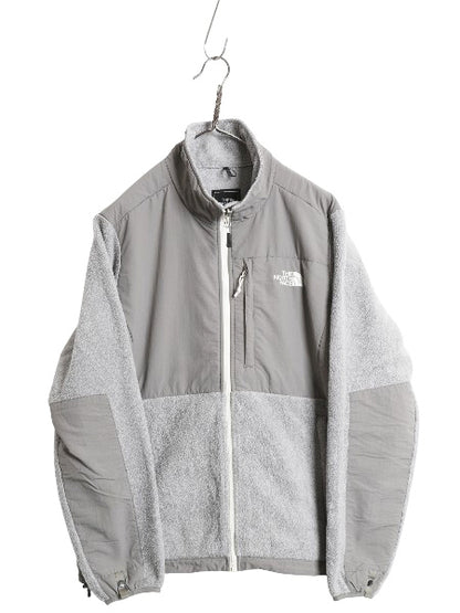 ノースフェイス デナリ ジャケット レディース L / アウトドア フリース ナイロン ブルゾン ジャンパー フルジップ ハイネック ツートン 灰