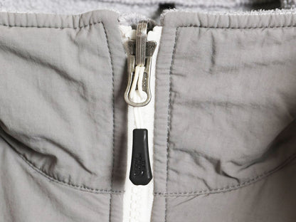 ノースフェイス デナリ ジャケット レディース L / アウトドア フリース ナイロン ブルゾン ジャンパー フルジップ ハイネック ツートン 灰