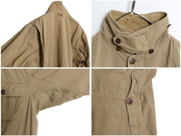 00s ポロ ラルフローレン ハンティング ジャケット メンズ XXL 古着 オールド フィールド コート カバーオール ショート丈 大きいサイズ 茶