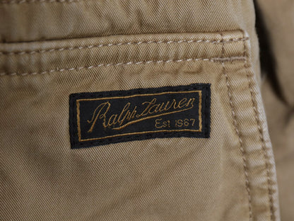 00s ポロ ラルフローレン ハンティング ジャケット メンズ XXL 古着 オールド フィールド コート カバーオール ショート丈 大きいサイズ 茶