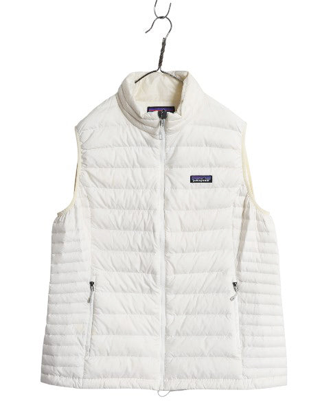 パタゴニア ダウン セーター ベスト レディース XL / 14年製 フルジップ 800フィル アウトドア パッカブル 重ね着 前開き 大きいサイズ 白