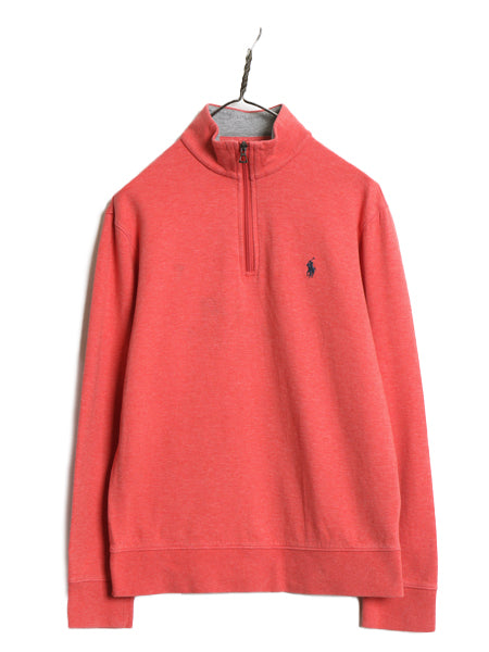 ポロ ラルフローレン ハーフジップ 長袖 Tシャツ メンズ レディース S / ロンT スムース ストレッチ カットソー ハイネック ワンポイント
