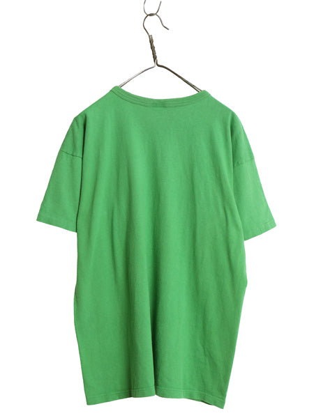 80s USA製 チャンピオン スクリプト ロゴ プリント 半袖 Tシャツ メンズ XL ヴィンテージ 100% コットン シングルステッチ 大きいサイズ 緑