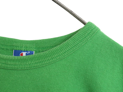 80s USA製 チャンピオン スクリプト ロゴ プリント 半袖 Tシャツ メンズ XL ヴィンテージ 100% コットン シングルステッチ 大きいサイズ 緑
