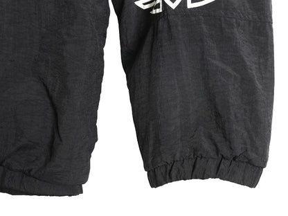 90s アディダス 中綿 ナイロン パーカー ジャケット メンズ XL / オールド ブルゾン フルジップ ハイネック 3ライン 大きいサイズ ブラック