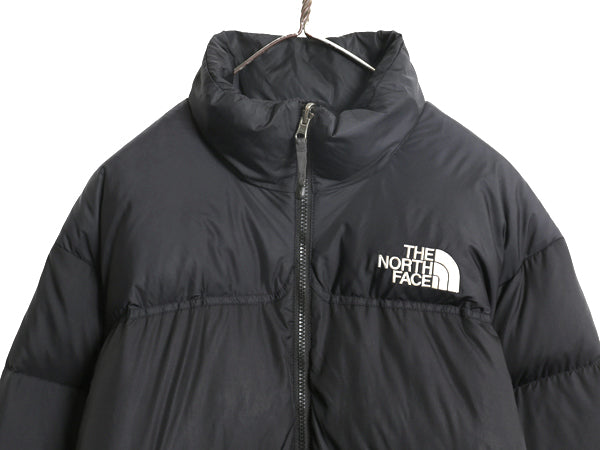 ノースフェイス ヌプシ ダウン ジャケット メンズ M / 700フィル アウトドア ハイネック ジャンパー フルジップ パッカブル 収納 フード 黒