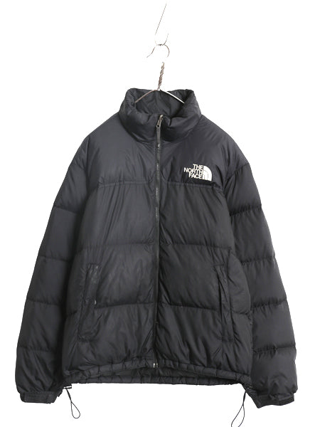 ノースフェイス ヌプシ ダウン ジャケット メンズ M / 700フィル アウトドア ハイネック ジャンパー フルジップ パッカブル 収納 フード 黒