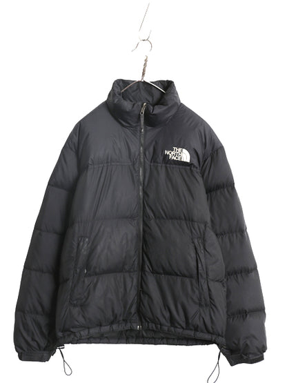 ノースフェイス ヌプシ ダウン ジャケット メンズ M / 700フィル アウトドア ハイネック ジャンパー フルジップ パッカブル 収納 フード 黒
