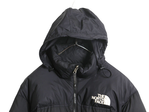 ノースフェイス ヌプシ ダウン ジャケット メンズ M / 700フィル アウトドア ハイネック ジャンパー フルジップ パッカブル 収納 フード 黒