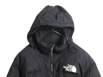 ノースフェイス ヌプシ ダウン ジャケット メンズ M / 700フィル アウトドア ハイネック ジャンパー フルジップ パッカブル 収納 フード 黒