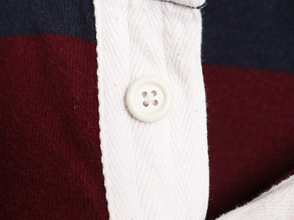 90s ポロ ラルフローレン ボーダー 長袖 ラガーシャツ メンズ XL / 古着 オールド ラグビー 長袖シャツ ポロシャツ 大きいサイズ ツートン