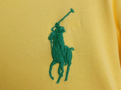 ビッグポニー ポロ ラルフローレン 半袖 Tシャツ ボーイズ XL メンズ L 程/ コットン ワンポイント カットソー シンプル ナンバリング 黄