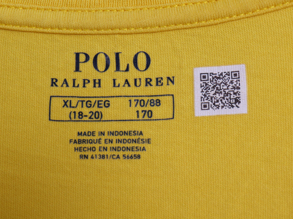 ビッグポニー ポロ ラルフローレン 半袖 Tシャツ ボーイズ XL メンズ L 程/ コットン ワンポイント カットソー シンプル ナンバリング 黄