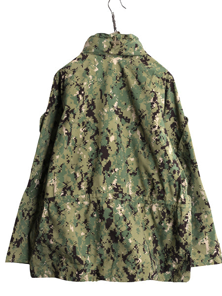デッドストック 米軍実物 USN ネイビー ゴアテックス ジャケット MEDIUM SHORT 17年製 マンパ AOR2 ECWCS デジタル ウッドランドカモ 迷彩 