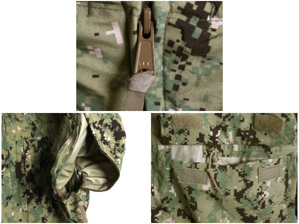 デッドストック 米軍実物 USN ネイビー ゴアテックス ジャケット MEDIUM SHORT 17年製 マンパ AOR2 ECWCS デジタル ウッドランドカモ 迷彩 