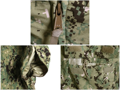 デッドストック 米軍実物 USN ネイビー ゴアテックス ジャケット MEDIUM SHORT 17年製 マンパ AOR2 ECWCS デジタル ウッドランドカモ 迷彩 