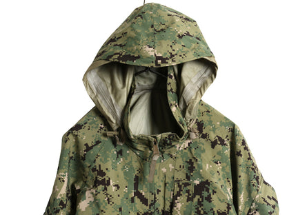 デッドストック 米軍実物 USN ネイビー ゴアテックス ジャケット MEDIUM SHORT 17年製 マンパ AOR2 ECWCS デジタル ウッドランドカモ 迷彩 