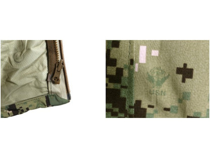 デッドストック 米軍実物 USN ネイビー ゴアテックス ジャケット MEDIUM SHORT 17年製 マンパ AOR2 ECWCS デジタル ウッドランドカモ 迷彩 