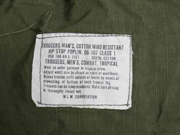 60s ★ 米軍実物 US ARMY 5th ジャングルファティーグ カーゴ パンツ REGULAR LARGE / 69年製 ヴィンテージ ミリタリー リップストップ 4th
