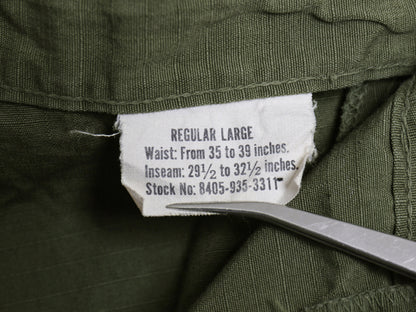 60s ★ 米軍実物 US ARMY 5th ジャングルファティーグ カーゴ パンツ REGULAR LARGE / 69年製 ヴィンテージ ミリタリー リップストップ 4th