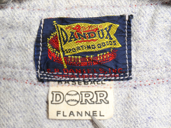 デッドストック 40s USA製 DANDUX 半袖 ベースボール シャツ メンズ S 程 ヴィンテージ ウール フランネル 野球 ユニフォーム ゲームシャツ
