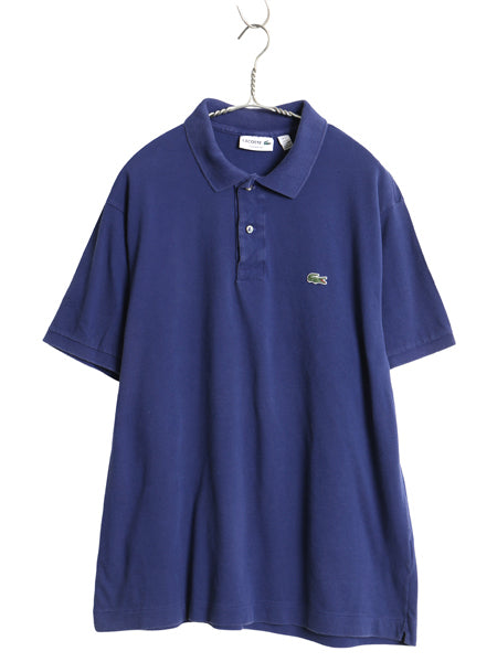 ラコステ 鹿の子 半袖 ポロシャツ 6 メンズ XL 古着 半袖シャツ ワンポイント ボックス コットン カットソー トップス 大きいサイズ ブルー