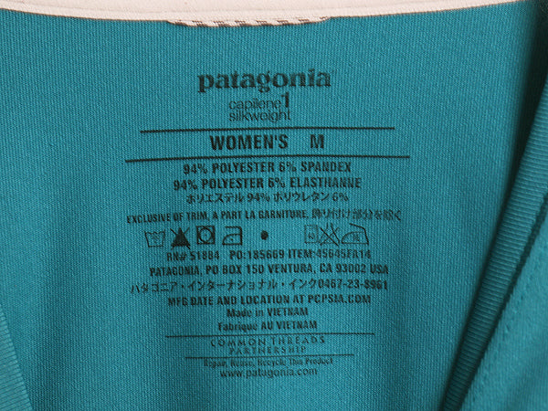 パタゴニア キャプリーン 長袖 Tシャツ レディース M / 14年製 アウトドア ストレッチ インナー カットソー アンダーシャツ 薄手 シンプル