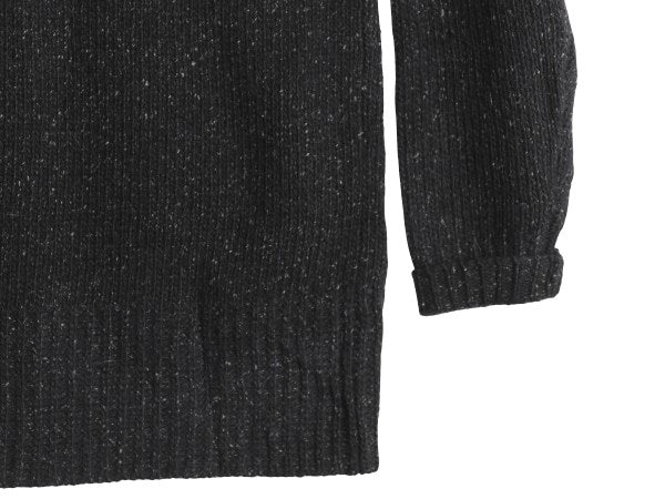 90s オールド ギャップ タートルネック ニット セーター メンズ レディース S / ウール シルク ネップ ハイネック 無地 リブ編み ブラック
