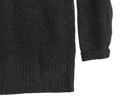 90s オールド ギャップ タートルネック ニット セーター メンズ レディース S / ウール シルク ネップ ハイネック 無地 リブ編み ブラック