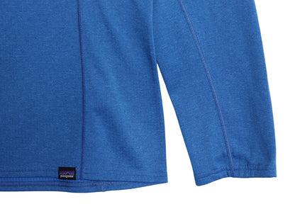 パタゴニア キャプリーン 長袖 Tシャツ レディース M 古着 17年製 アウトドア ロンT ストレッチ アンダーシャツ インナー シンプル ブルー