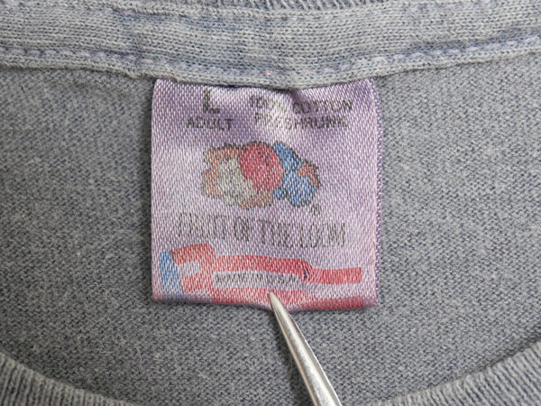 90s USA製 テディベア アート イラスト プリント 半袖 Tシャツ メンズ レディース L / 古着 企業 オールド シングルステッチ グラフィック