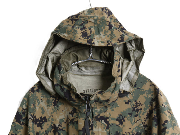デッドストック 米軍実物 USMC ゴアテックス ジャケット MEDIUM REGULAR 08年製 ECWCS 海兵隊 マーパット デジタル ウッドランド 迷彩 軍物